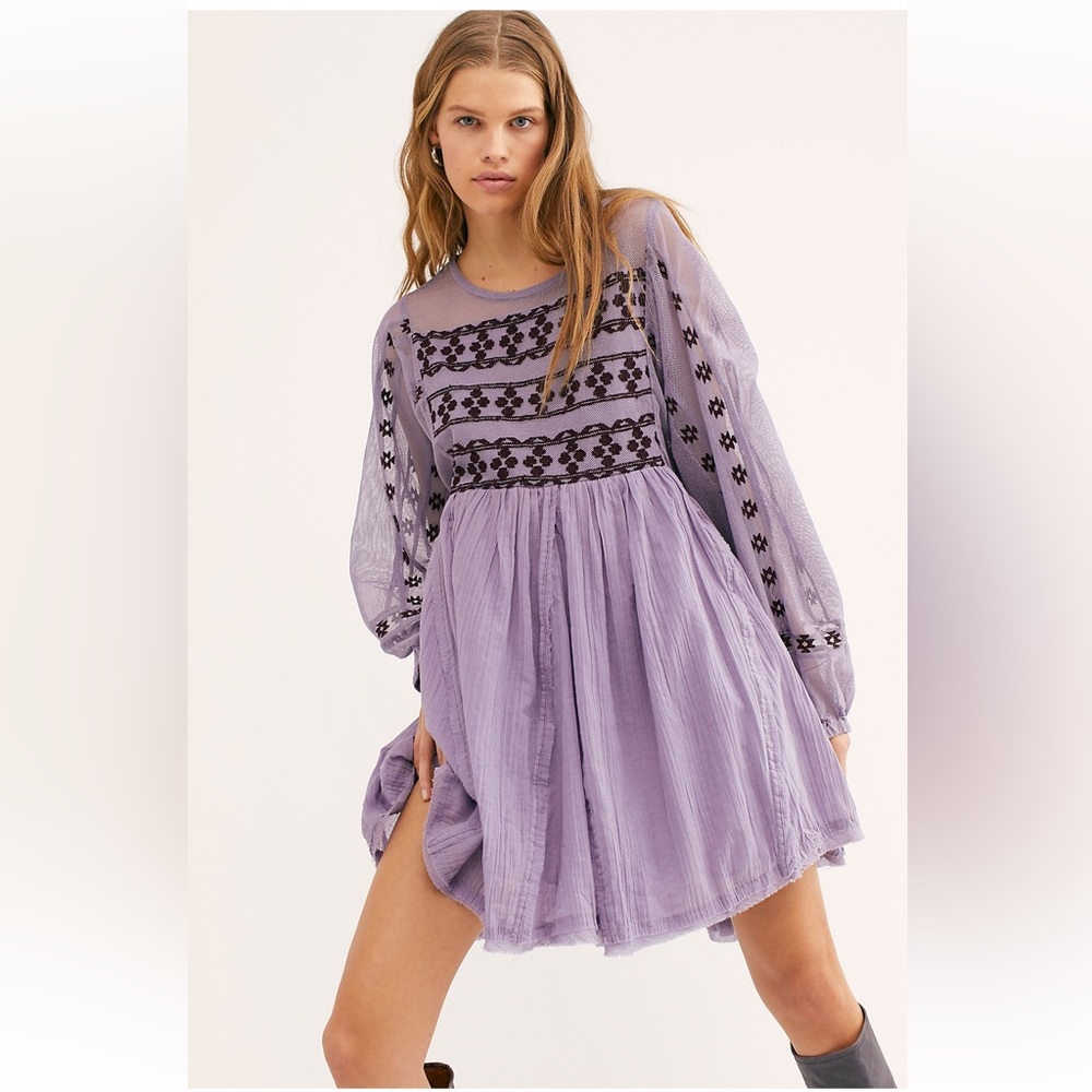 Need Me Embroidered Dress - (XS) Free People
